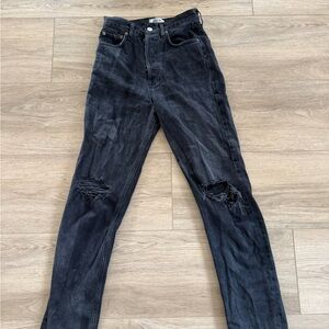 Agolde Black Faded High-Rise Jeans
